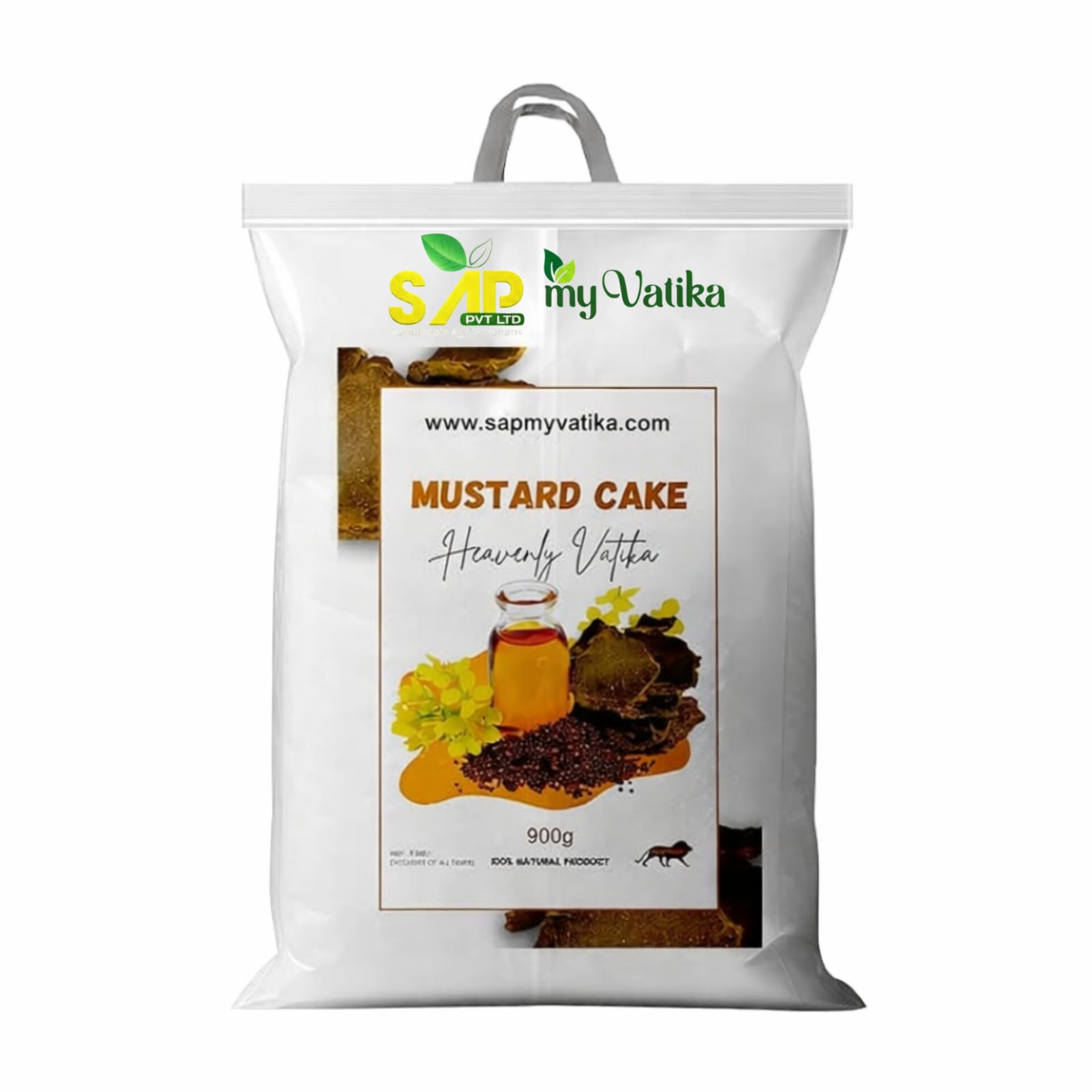 Mustard Cake Powder 900g | 100% Organic Fertilizer for Thriving Plants, Enriched with Essential Nutrients for Garden, Pots, and Farms